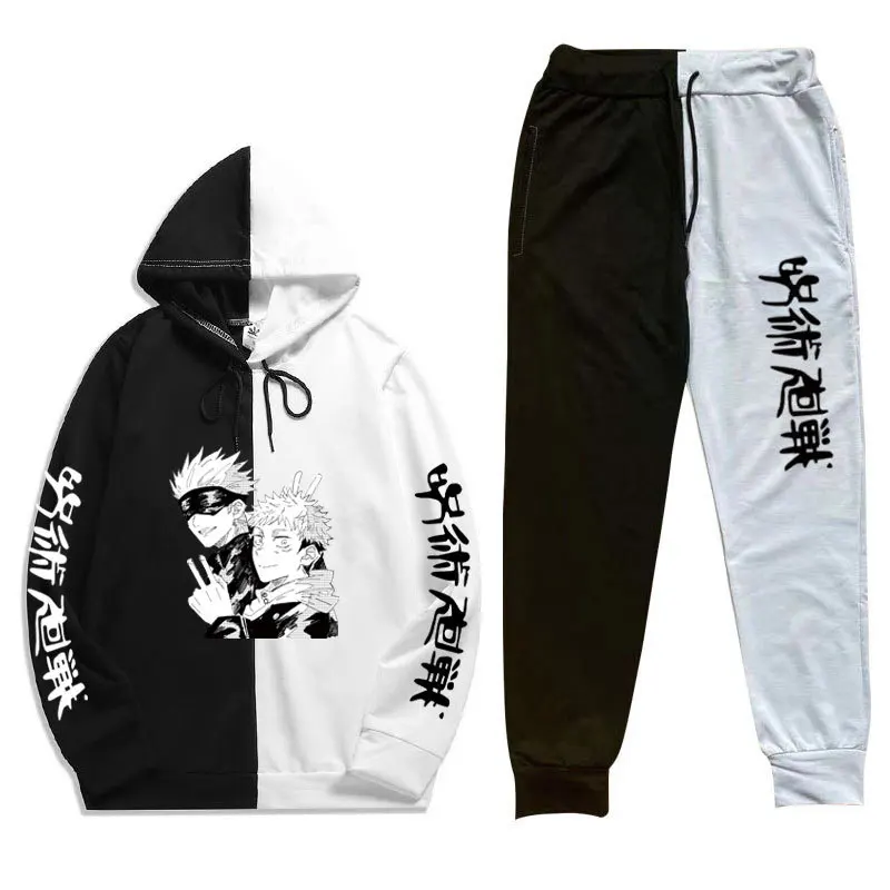 

Autumn Men's Hoodies Anime Jujutsu Kaisen Hoodies Long Sleeves Men Hip Hop Streetwear Pullovers Sweatshirt 2 Piece Sets