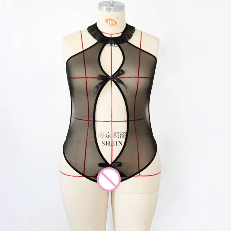 Черное Сетчатое нижнее белье боди костюмы 2020 летние сексуальные стринги с