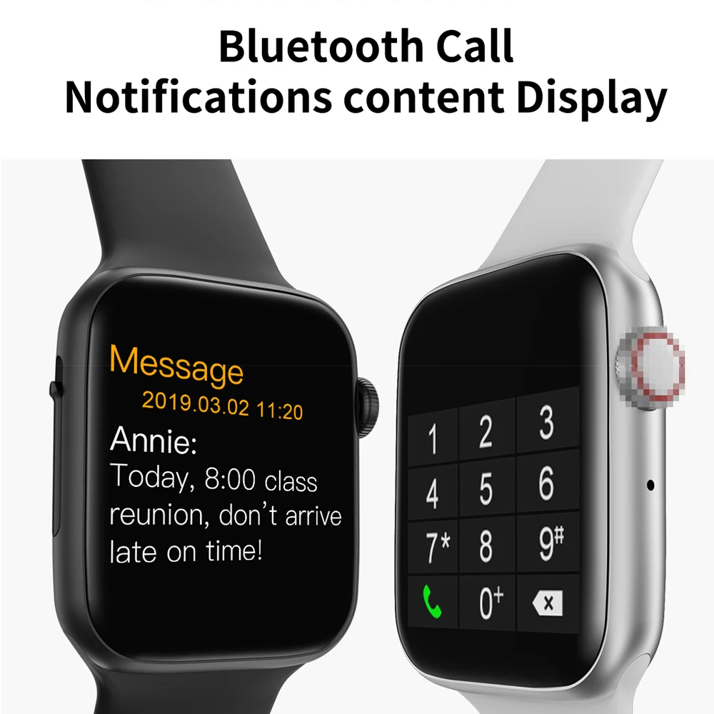 2019 Bluetooth Смарт часы серии 4 монитор сердечного ритма 44 мм чехол для android Apple телефон