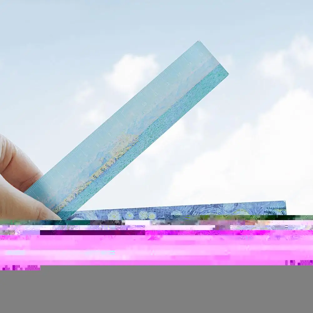 

15 Cm Printed Ruler Multifunction Diy Drawing Tools Measuring Acrylic Scale Supplies Flower Student School Office Rulers H0K0