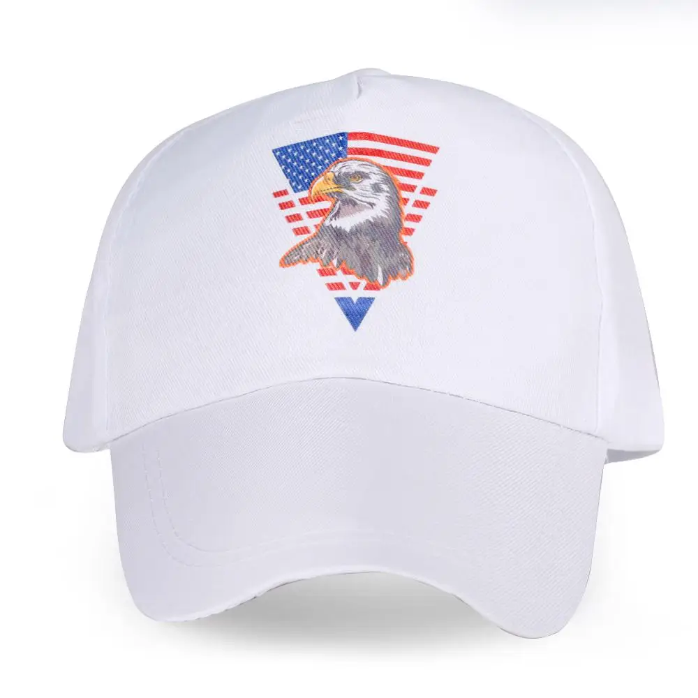 Бейсболка унисекс в стиле хип хоп белая кепка с лысовым орлом регулируемым