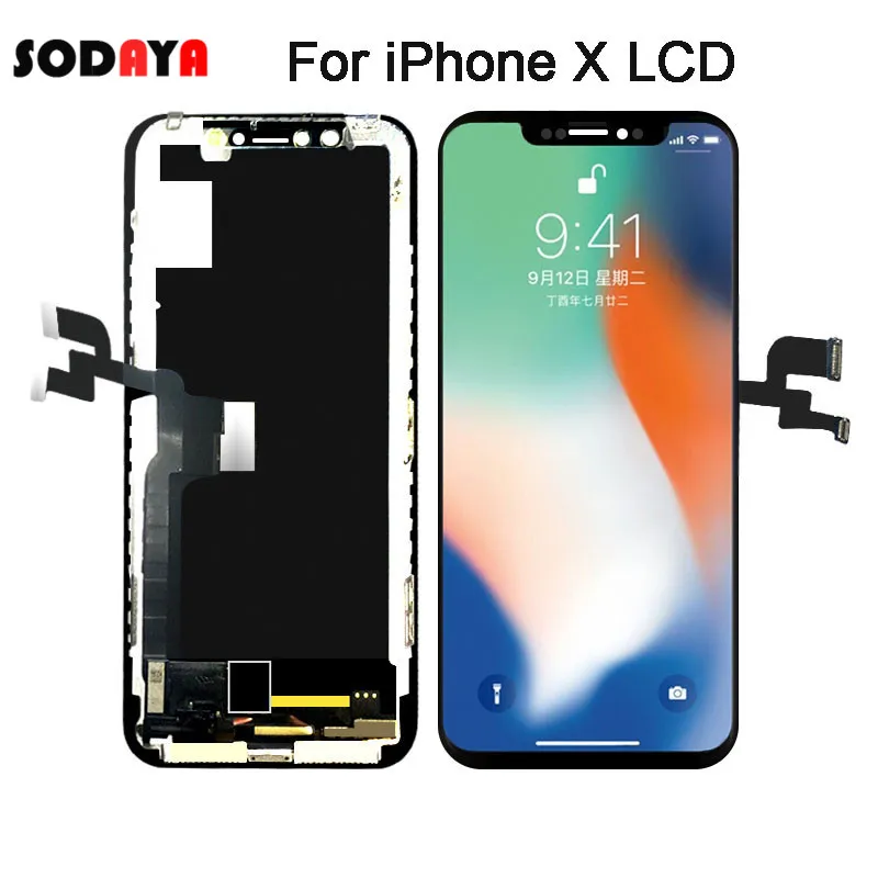 5,8 дюймовый ЖК-дисплей для iPhone X lcd кодирующий преобразователь сенсорного экрана в сборе Замена черного цвета