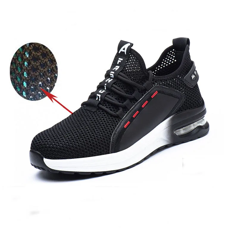 

Men's new air cushion safety shoes breathable anti-smashing anti-puncture work shoes steel head indestructible work boots