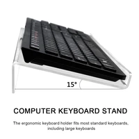 acrylic tilted computer keyboard holder clear keyboard stand for easy ergonomic typing office laptop computer accessories