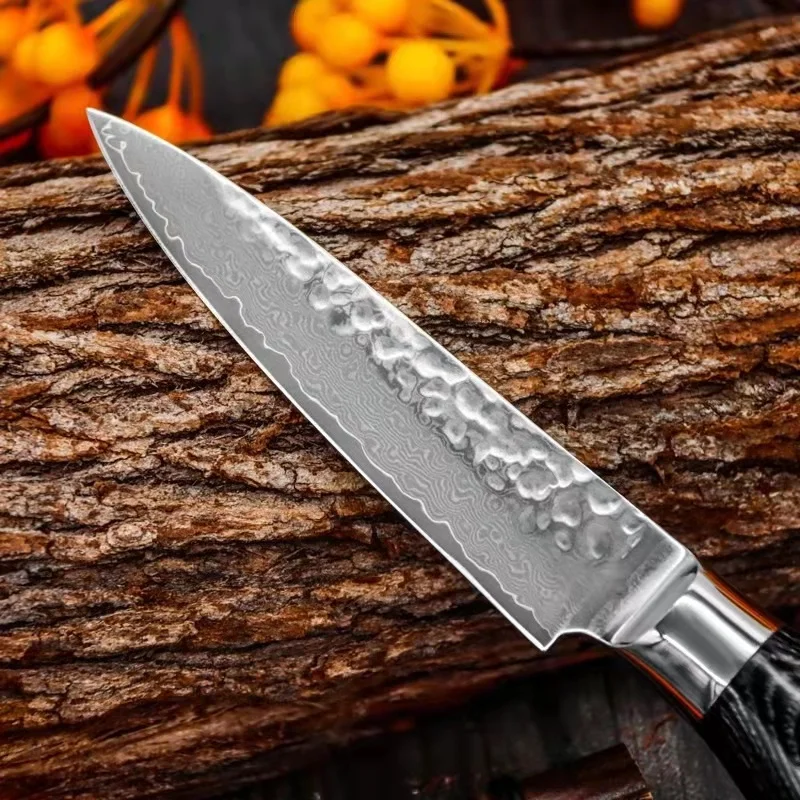 Нож для чистки овощей и фруктов 3 5 дюйма 67 слоев из высокоуглеродистой стали | Дом