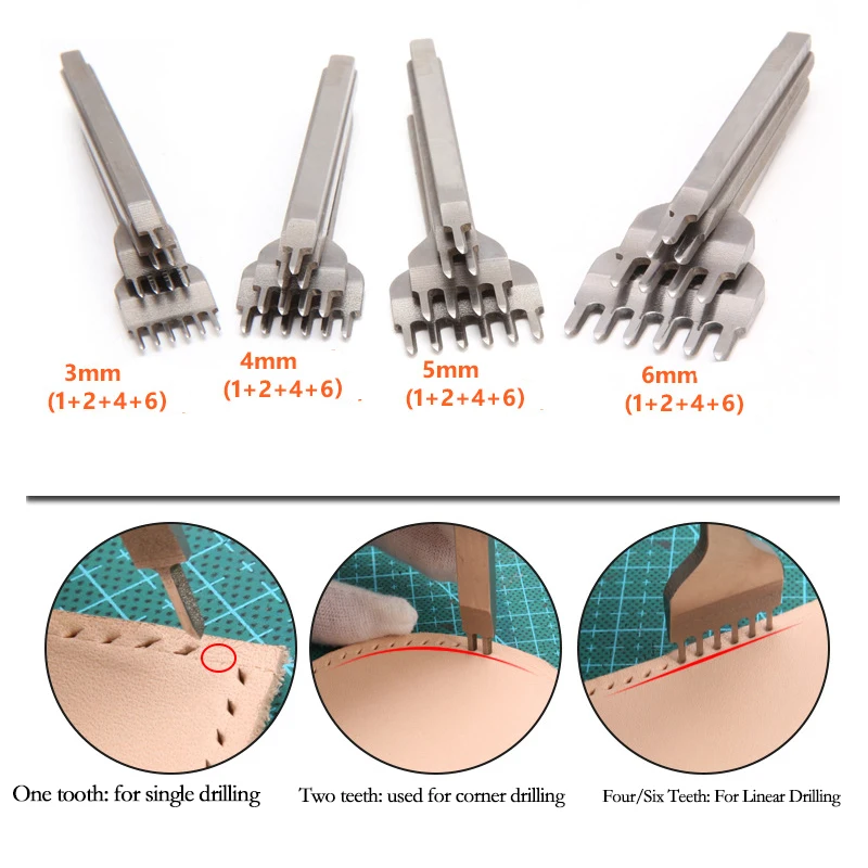 4 шт./компл. кожаные дырочки для шнуровки сшивания ремесленные инструменты ручная