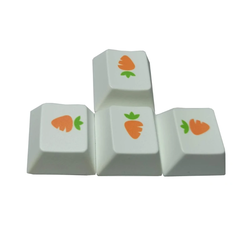 

4Pcs Carrot Arrow Keys PBT Dye Sub OEM Profile Cap for cherry MX Keyboard Keycap P9YA