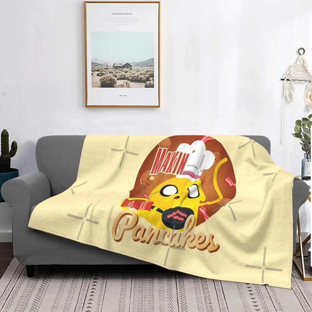 

Bacon Pancakes-Manta de Chef, colcha a cuadros para cama, sofá, cama, toalla, manta de verano, alfombra de oración Islámica
