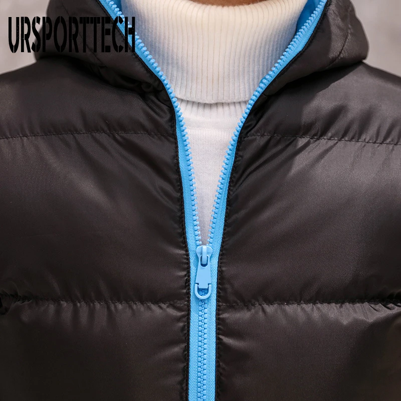 Осенне зимняя мужская куртка Толстая теплая Модная парка с капюшоном