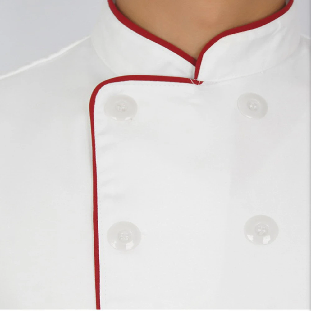 Мужская повседневная двубортная футболка с коротким рукавом для шеф повара и