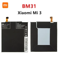 xiao mi 100 orginal bm31 3050mah battery for xiaomi mi 3 mi3 m3 bm31 high quality phone replacement batteries