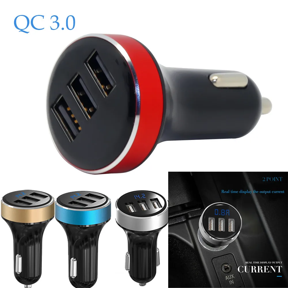 Универсальный MOSUNX LEDHigh качество smart AP03 портативный 3USB порт автомобильное зарядное устройство Быстрая зарядка дорожный адаптер UQ для samsung xiaomi huawei - Тип штекера: Универсальный