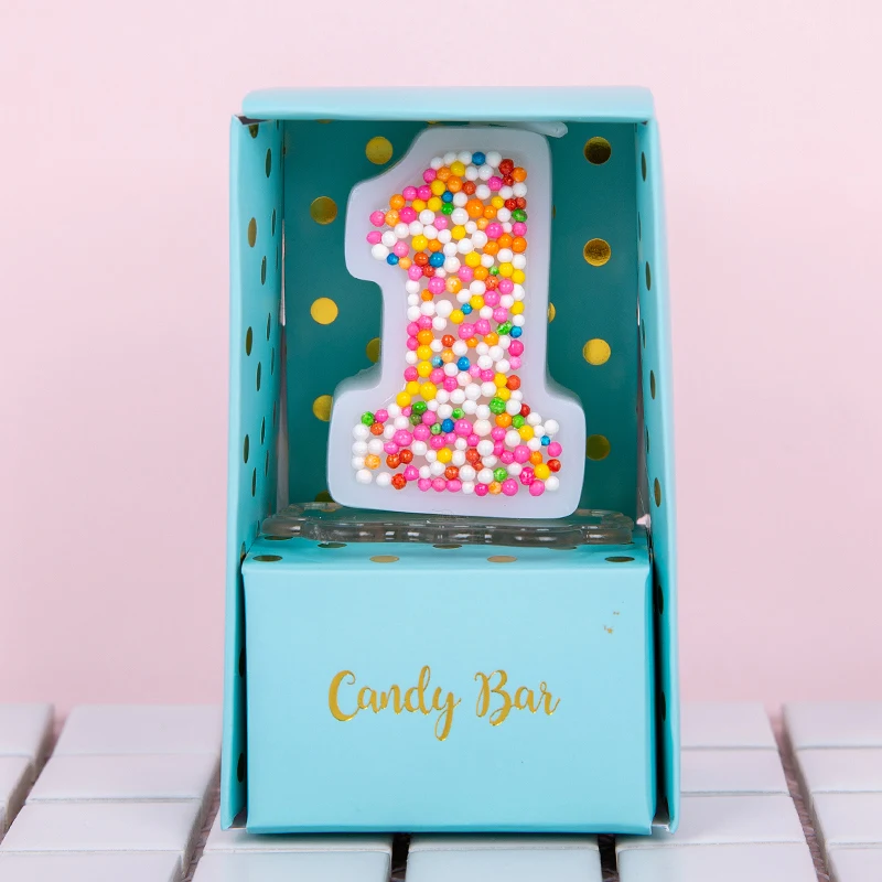 Креативные радужные детские свечи для торта на день рождения бездымные конфеты