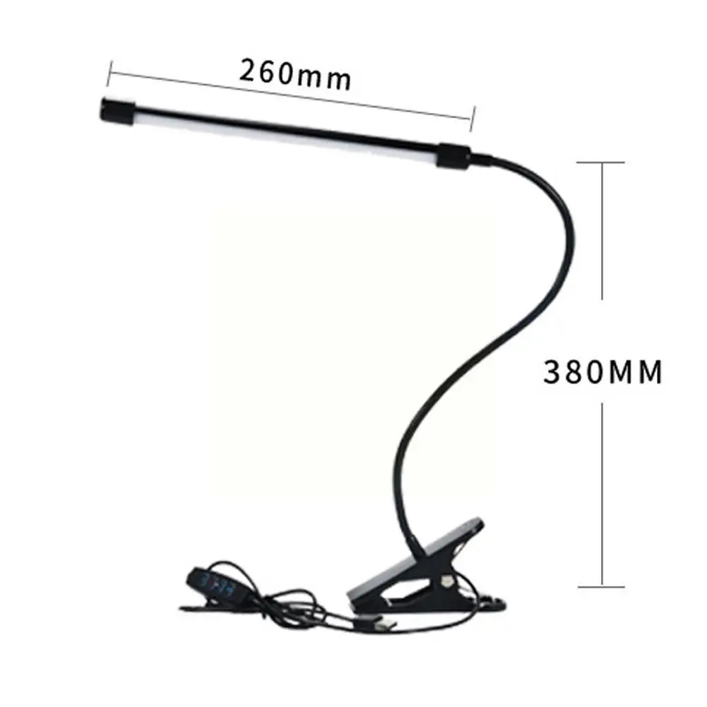 

LED Desk Lamp Eye USB Desk Lamp Clip-on Lighting Lamp With 9-level Hose Clamp Brightness Desk Lamp Plug-in Switch USB N7U7