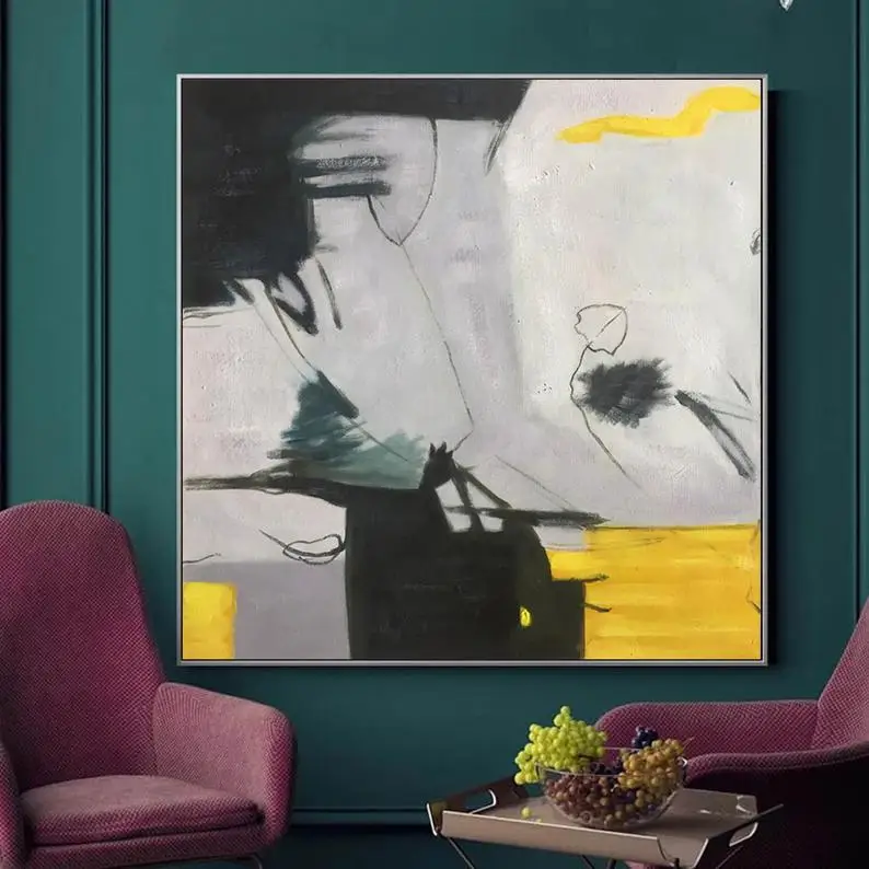 Koop Grote Olieverf Abstract Modern Schilderij Extra Grote Wall Art Hostel Decor Film Voor Muur No Frame Decoratieve Canvas