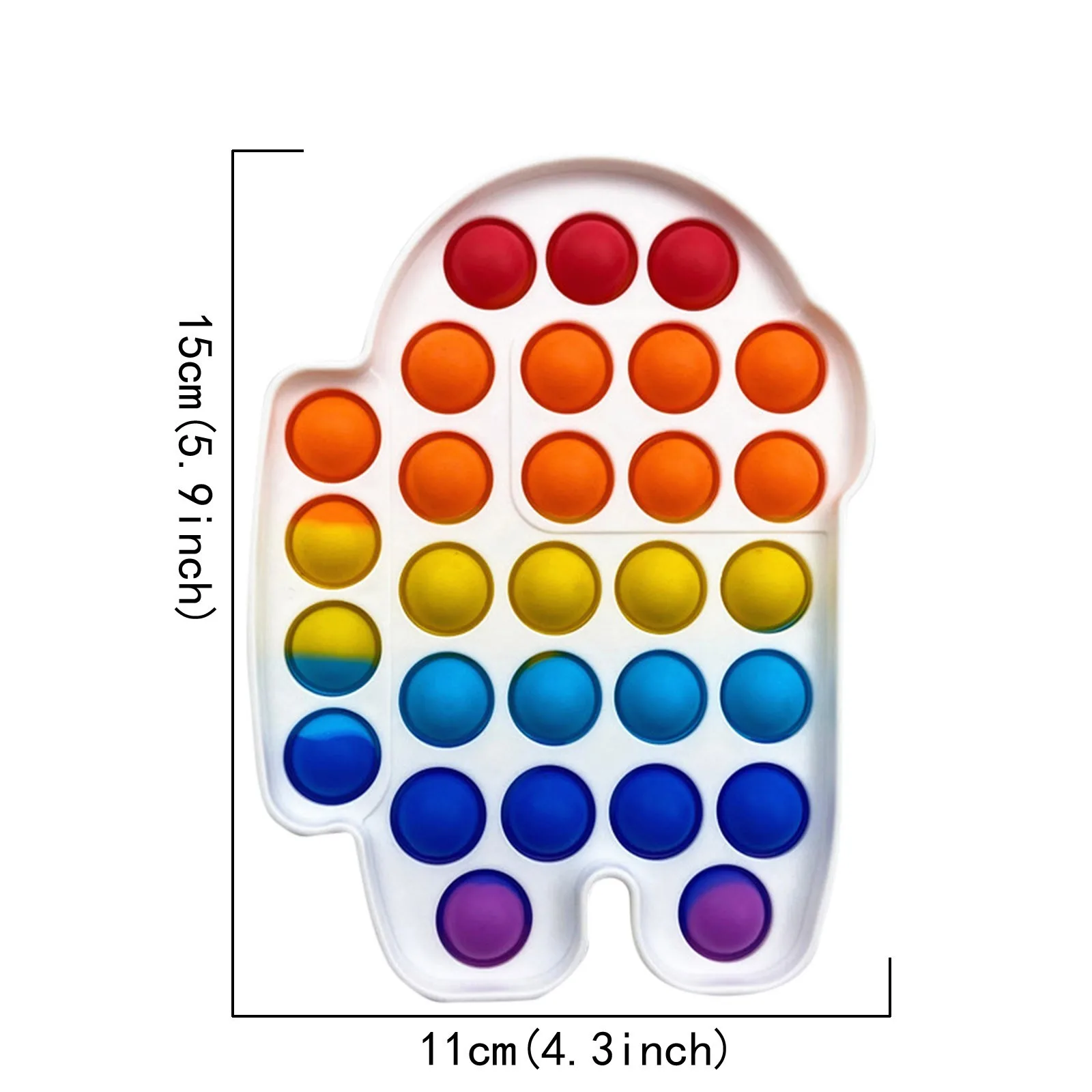 

Push Popping Bubble Sensory Fidget Toys Reliever Silicone Stress Reliever Toy Kids Squeeze Toys Depression Fidgeting