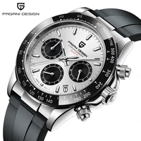 pagani design mens watches top brand luxury quartz wristwatch men sapphire mirror watch sport waterproof clock man chronograph