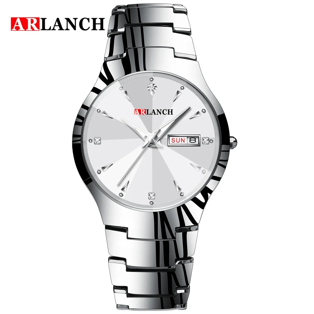 Man silver ARLANCH новые брендовые парные часы мужские часы женские из нержавеющей стали модные часы reloj hombre reloj mujer - Цвет: Man silver