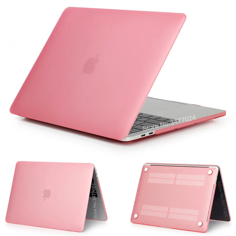 Распродажа, матовый чехол для ноутбука с кристаллами для Macbook Pro retina Air 11 12 13 15 дюймов, для mac new Air/pro с сенсорной крышкой - Цвет: Pink-Matte