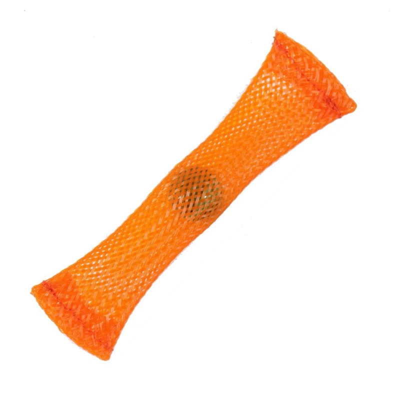 

10pcs Decompression Toy Woven Net Tube with Glass Marbles Decompression Toy Autism Anxiety Therapy Toys Stress Relief Hand Fidg