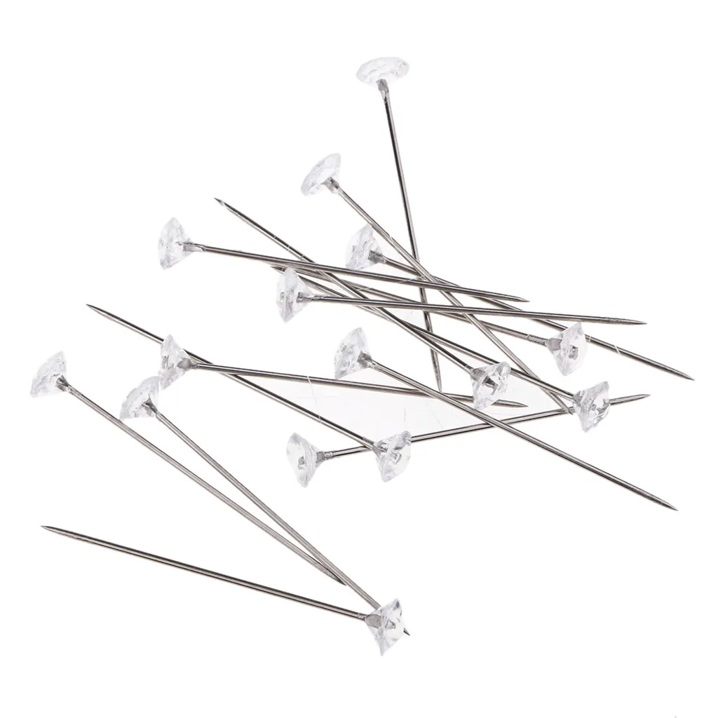 

100/200 Crystal Diamante Diamonte Pins Wedding Buttonholes Bouquet Floristry