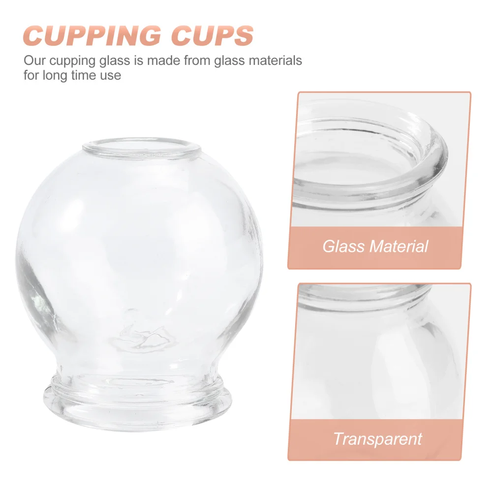 

6 Pcs Glass Cupping Therapy Set Cupping Therapy Device Cupping Cups Fire Glass Cupping (No.2)