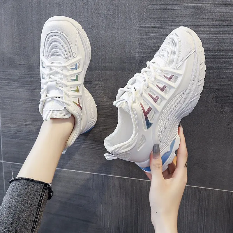 

White Women Sneakers 2021 Women Shoes Breathable Chunky Platform Sneakers Fashion Casual Shoes Women Trainers Tenis Feminino new