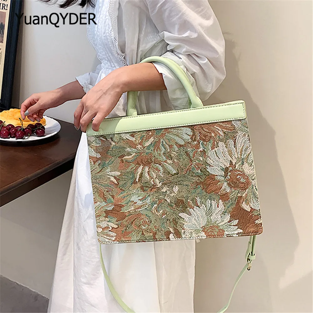 

Flower Pattern Design 2021 New Ladies Shoulder Bag High Quality PU Leather Women's Handbag Fashion Casual Girl Messenger Bags