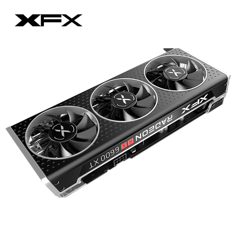 XFX Новый Radeon RX 6600 XT 8 Гб OC RX6700XT 12 GDDR6 поддержка AMD RDNA2 DirectX компьютерная графика |
