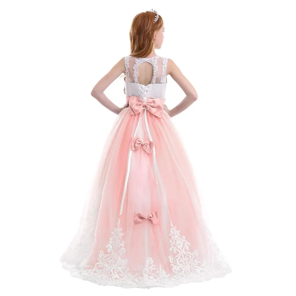 Элегантное платье подружки невесты платья принцессы для девочек свадебной