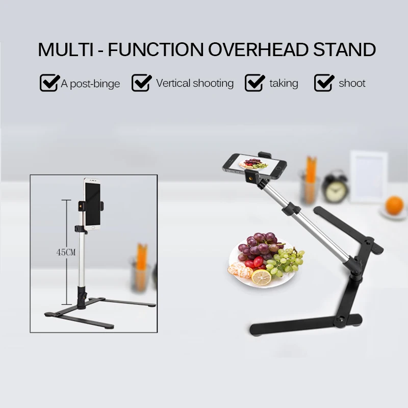 Настольный держатель для телефона из алюминиевого сплава мини-монопод с Bluetooth +