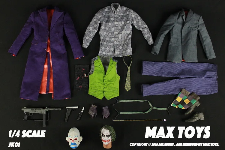MAX TOYS JK01 1/4 Джокер голова+ набор оружия для 12 дюймов Фигурка DIY