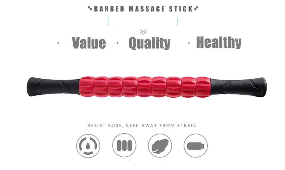 Массажная палочка для йоги 9 Шипованная мышечная Пилатес физиотерапия