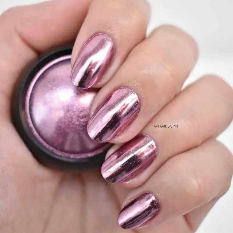 Металлическая зеркальная блестящая пудра для ногтей неоновая жемчужная