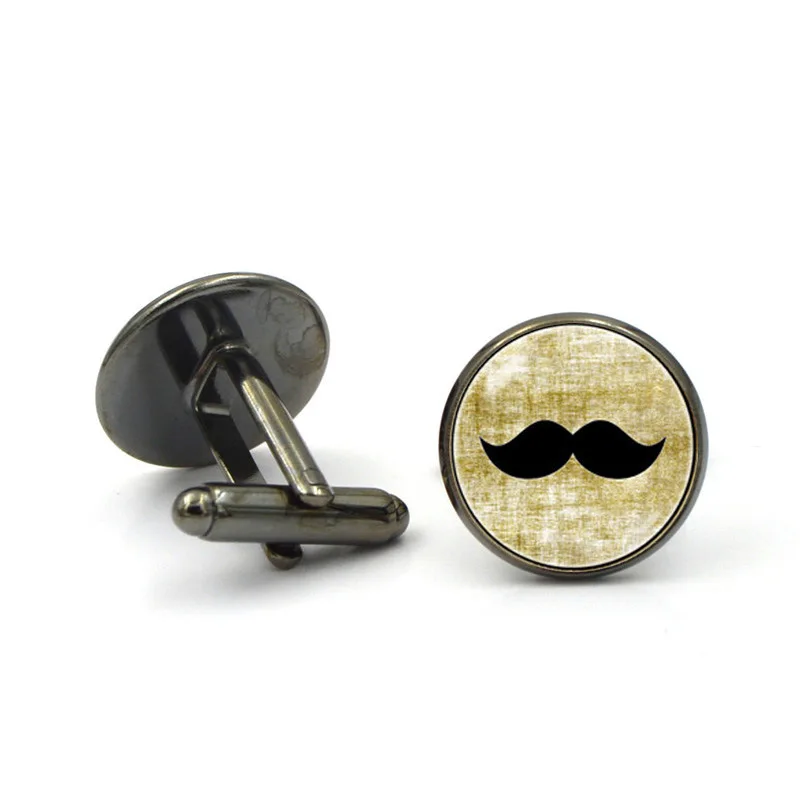 

XK-5HXK0155 Fashion Gentleman Blackbeard Pattern French Suits Cufflinks Men Shirts Sleeve Nails 5 Colors Cuff Link in Collection