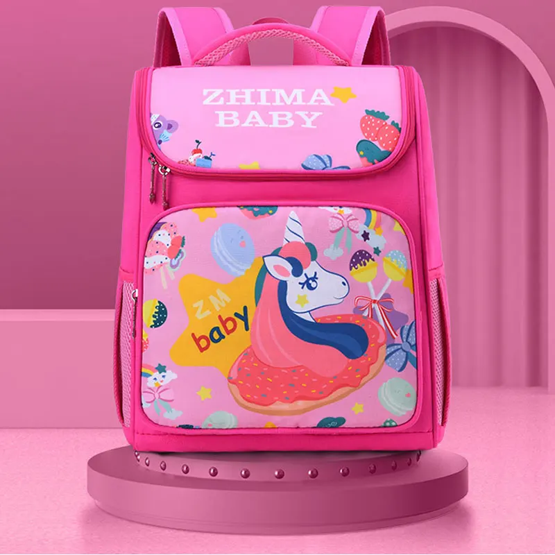 Children Orthopedic School Backpack for Girls Boys Zoo Story Printing Grades 1-3 Student School Bags Mochila Infantil Escolares