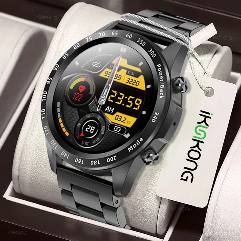 

2021 Men Smart Watch TWS Heart Rate Blood Pressure Body Temperature Sports Fitness Luxury Watch Bluetooth Call Smartwatch Music