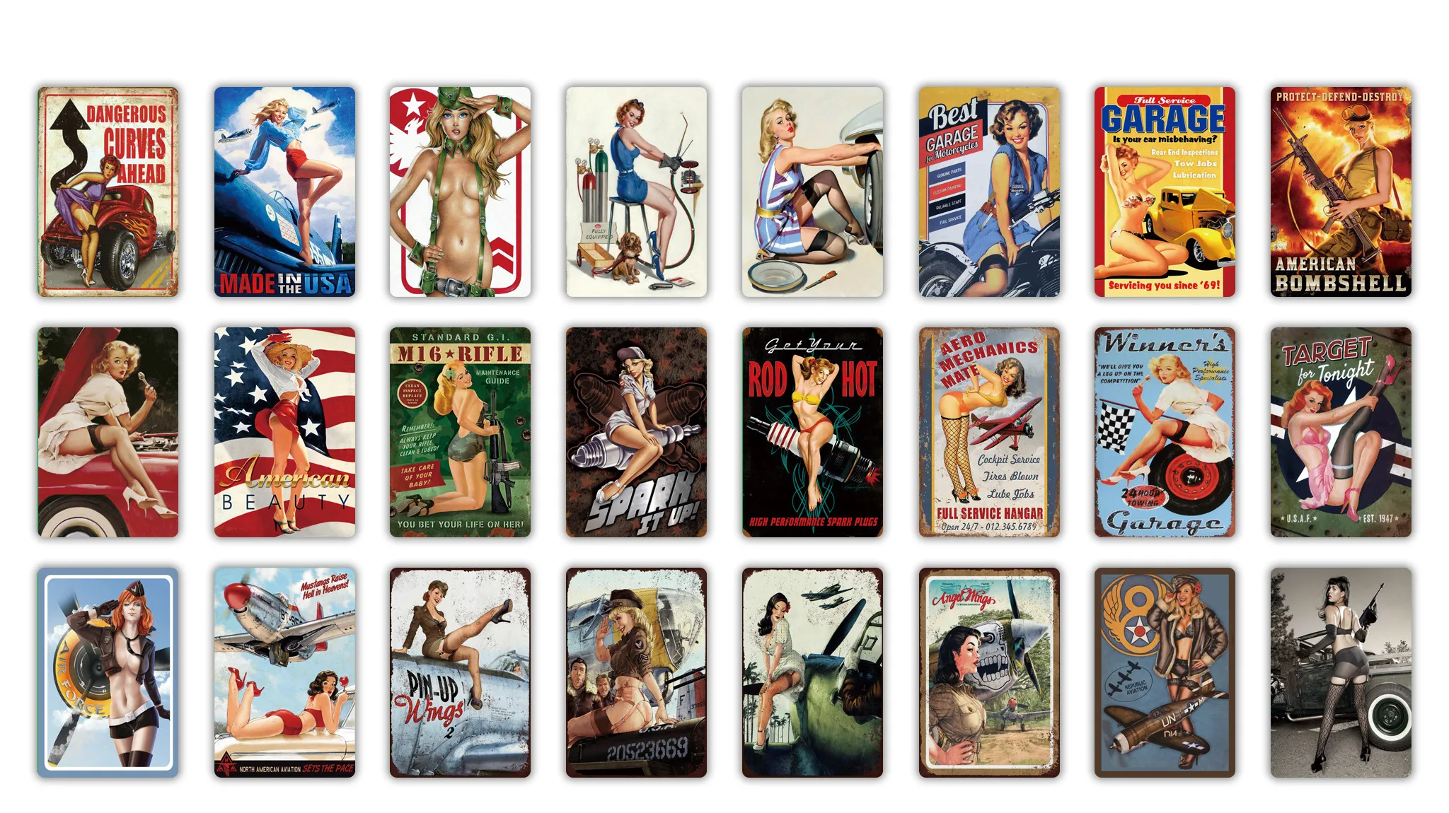Pin Up Girl Оловянная табличка металлическая винтажная Сексуальная металлическая вывеска Настенный декор для бара паба клуба человек пещера значки в стиле ретро металлическая живопись