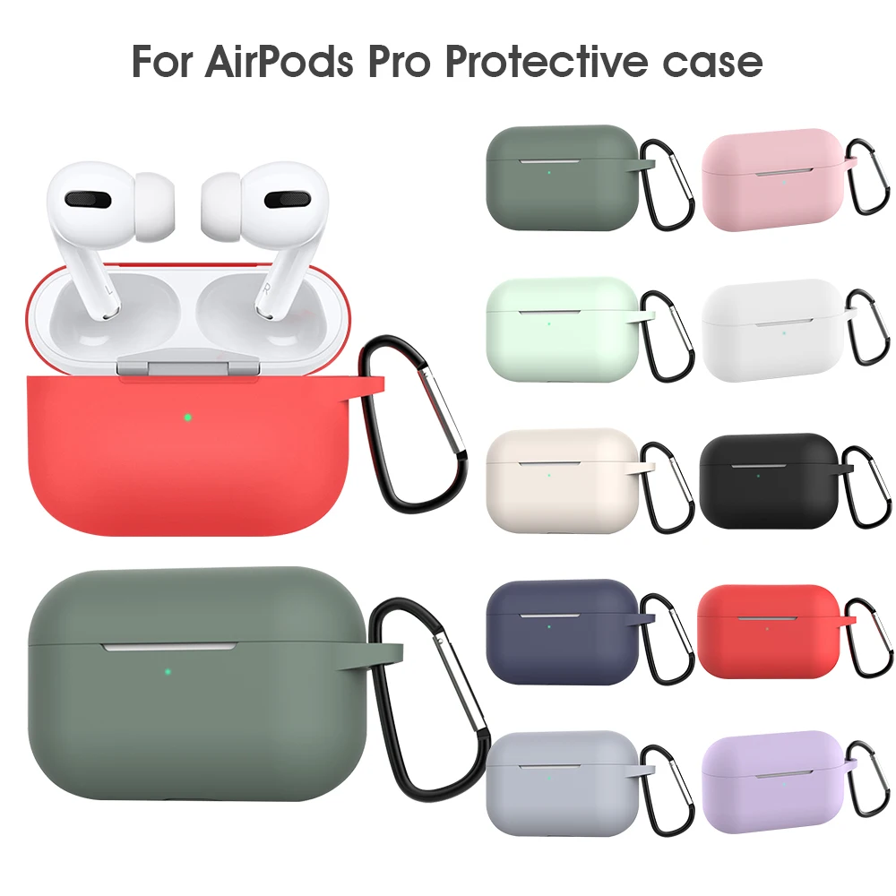 Силиконовый чехол для AirPods Pro беспроводные Bluetooth наушники защитный 2019 мягкий из