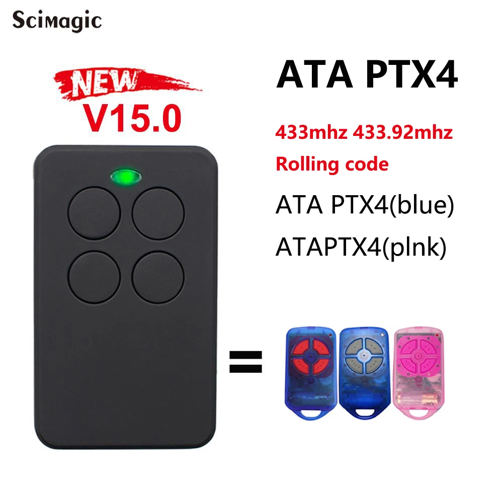 

Пульт дистанционного управления ATAPTX4(plnk) для открытия двери гаража ATA PTX4 (синий) 433,92 МГц