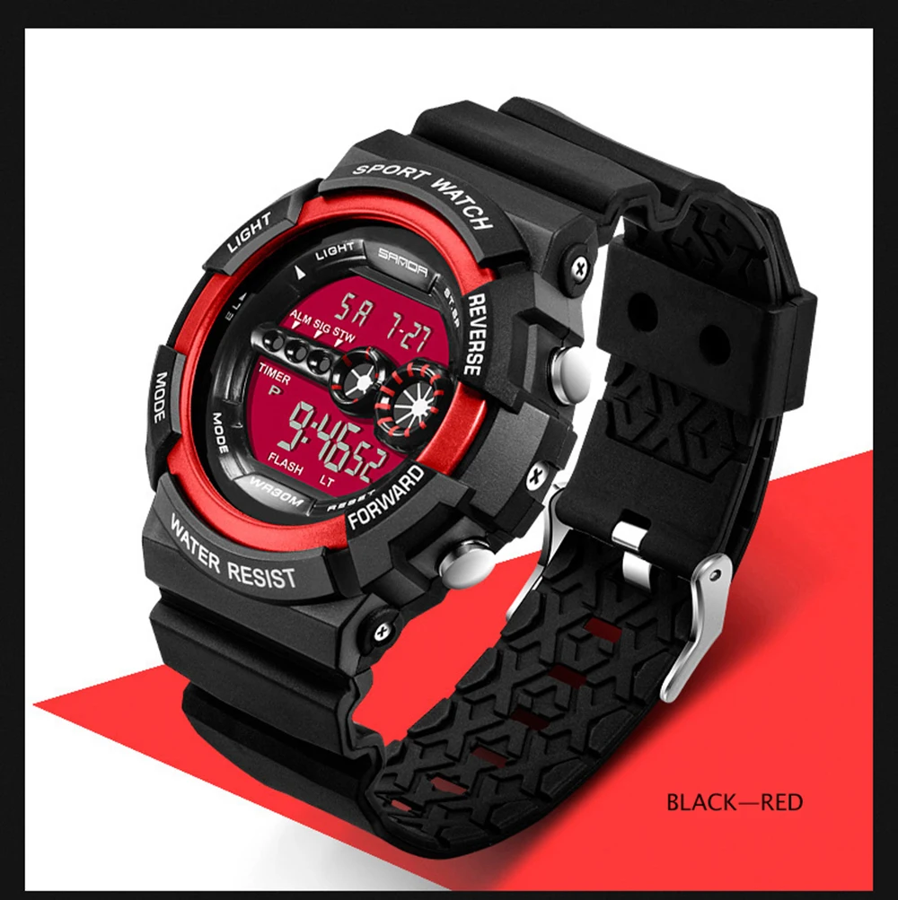 SANDA цифровые часы G стильные мужские спортивные водонепроницаемые военные