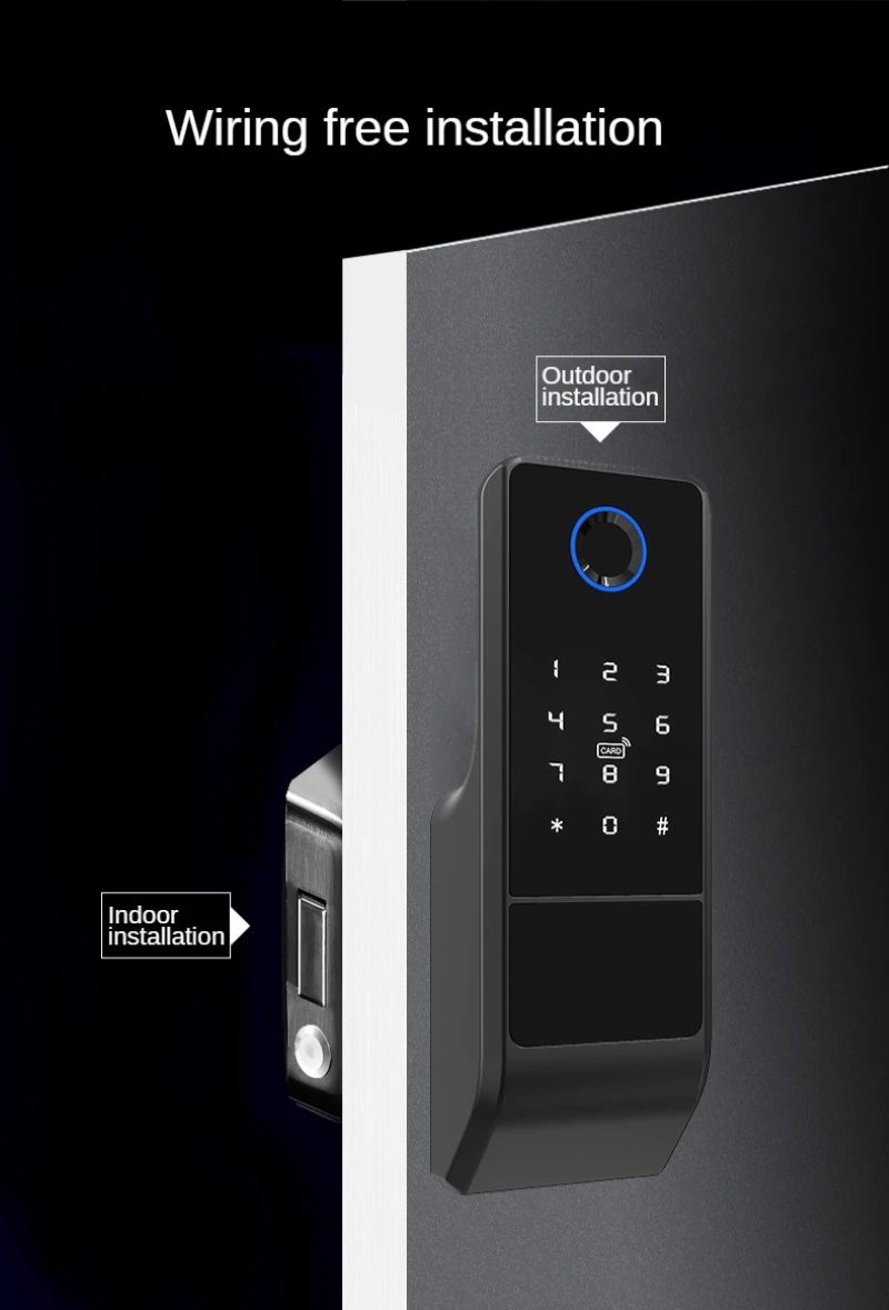 Tuya ttlock водонепроницаемый сканер отпечатков пальцев IC кодированный ключ