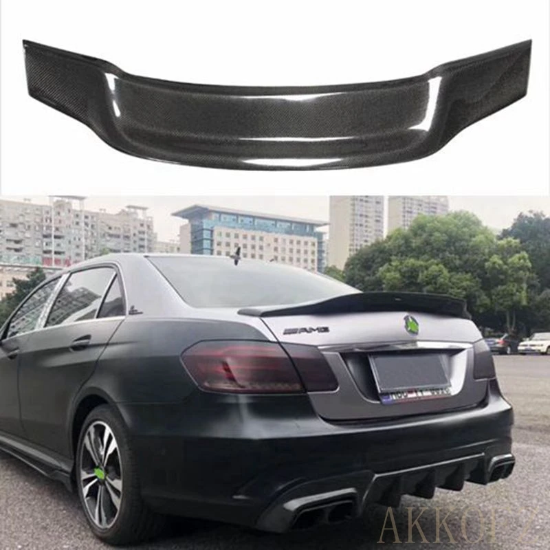 R Style для Mercedes-Benz W212 E63 AMG 2014-2016 черное углеродное волокно Автомобильный задний