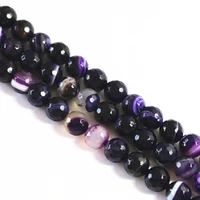 faceted round natural purple fringe vein onyx stone agat carnelian 4mm 6mm 8mm 10mm 12mm loose beads jewelry findings 15inch a21