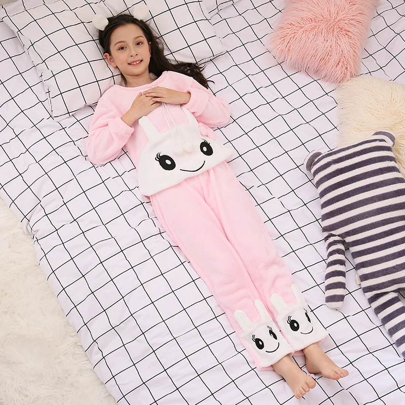 Новинка распродажа Зимние Детские флисовые пижамы теплая фланелевая одежда для