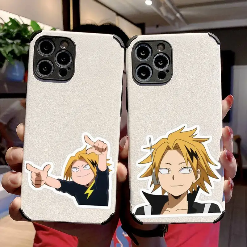 

Denki kaminari Phone Case Lambskin Leather For iphone 12 11 8 7 6 XR X XS PLUS MINI PLUS PRO MAX Shockproof