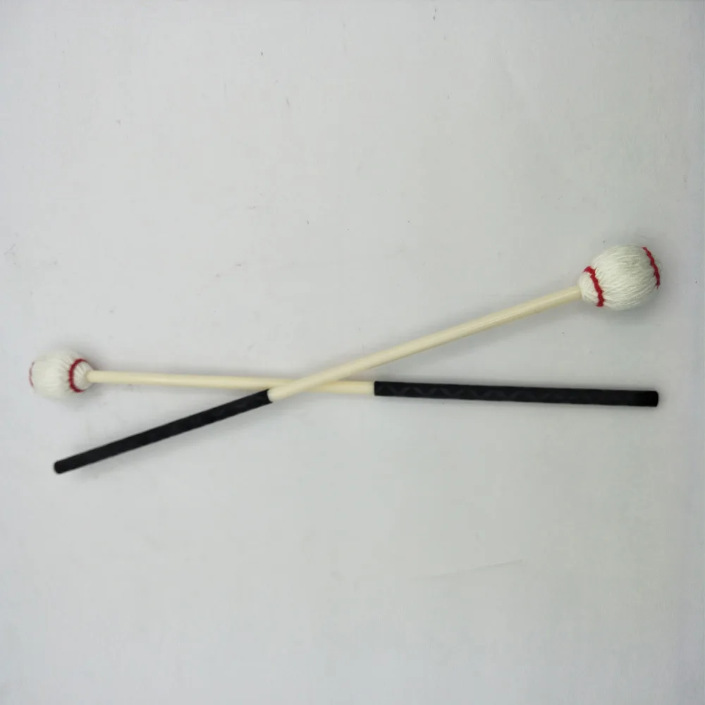 

New Hot Sale Marimba Hammer Marimba Hammer Drum Stick Drum Hammer White Red Line (2 Pack) Percussion Accessories