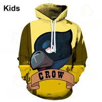 jacket clothing harajuku sweatshirt shelly and kids star leon tops men 2021 boys girls crow colt game 3d print hoodie