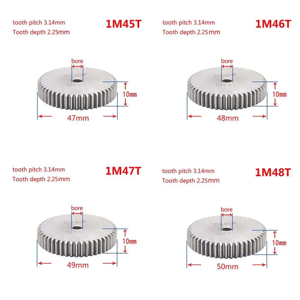1 шт. 45 # стальная зубная Шестерня 1Mod T 60 Металлическая зубьев шестерня|Передачи| |