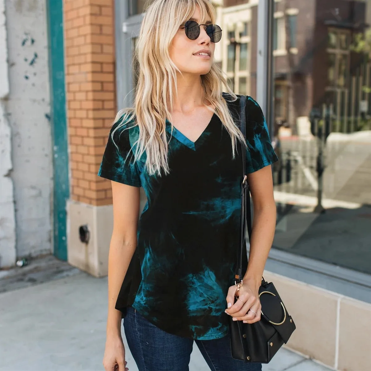 Женская футболка с коротким рукавом Новинка лета 2021 Свободный Топ и принтом в